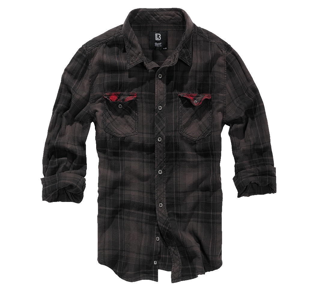 Camasa In Carouri Duncan Long Sleeve Brown/Black Checkered Brandit - Stil si Durabilitate
