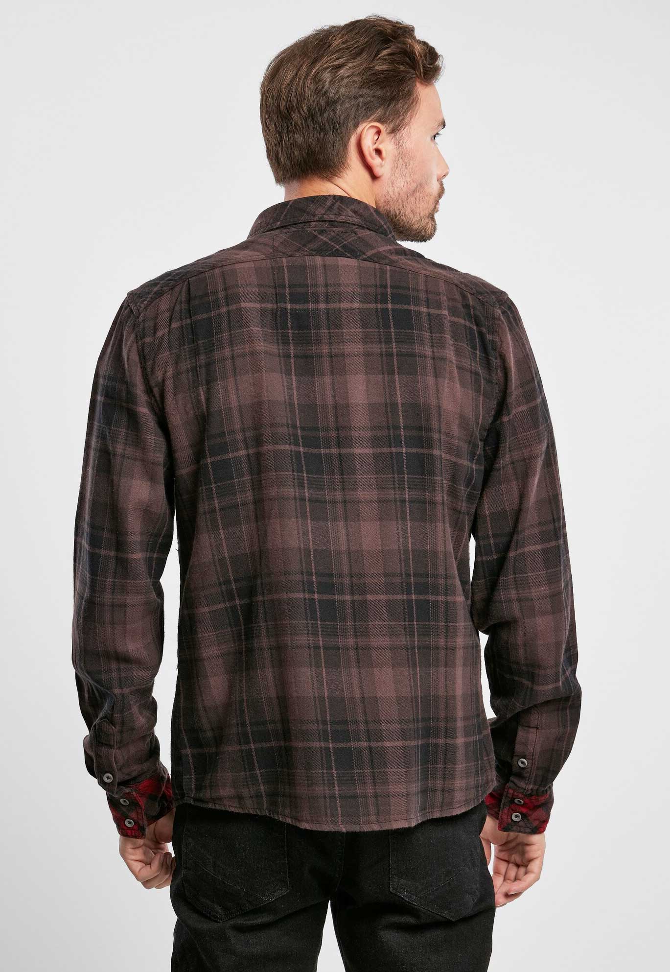 Camasa In Carouri Duncan Long Sleeve Brown/Black Checkered Brandit - Stil si Durabilitate