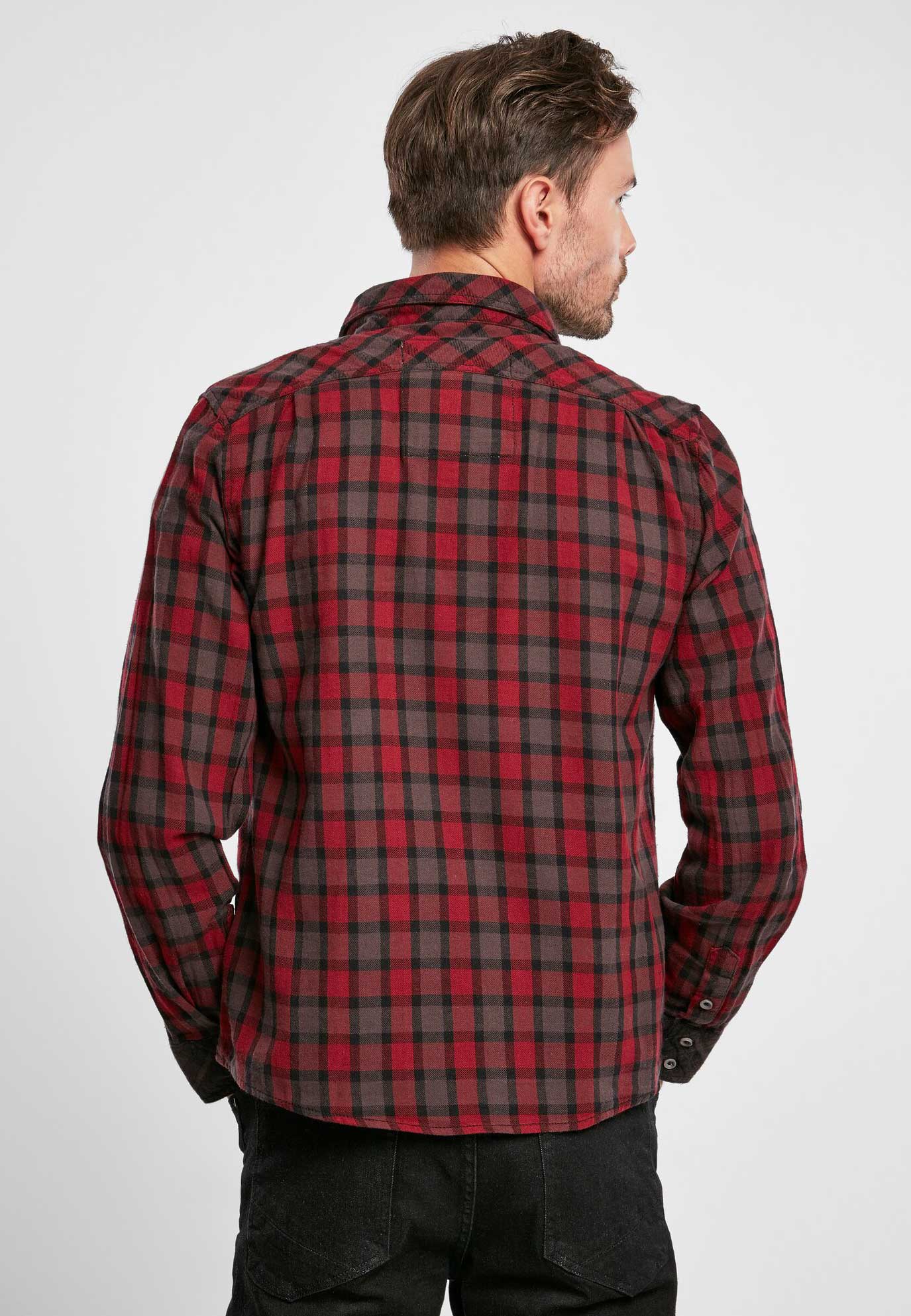 Camasa In Carouri Duncan Long Sleeve Red/Brown Checkered Brandit - Stil si Rezistenta