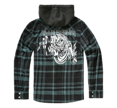 Camasa In Carouri Iron Maiden Sweathood Eddy Black/Green Brandit - Stil Autentic si Confort