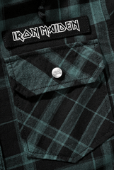 Camasa In Carouri Iron Maiden Sweathood Eddy Black/Green Brandit - Stil Autentic si Confort