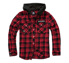 Camasa In Carouri Iron Maiden Sweathood Eddy Dark Red/Black Brandit - Atitudine