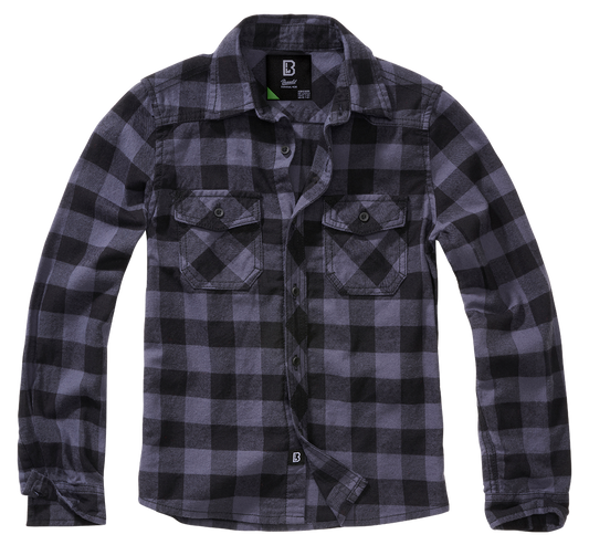 Camasa In Carouri Long Sleeve Black/Grey Gingham Copii Brandit - Confort si Stil Zilnic