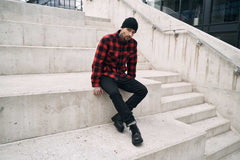 Camasa In Carouri Long Sleeve Red/Black Checkered Brandit - Stil si Durabilitate