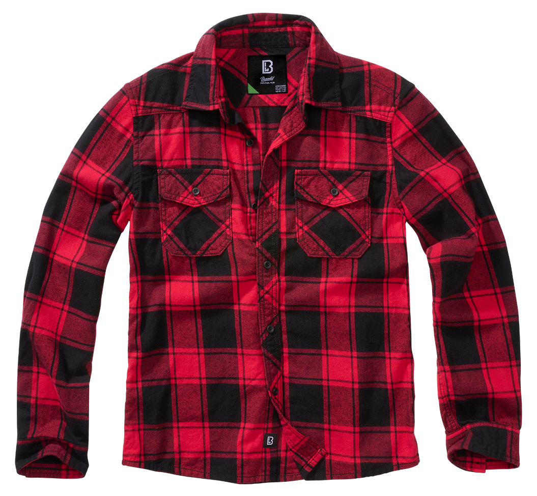 Camasa In Carouri Long Sleeve Red/Black Checkered Copii Brandit - Aventura si Confort