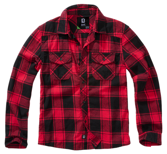 Camasa In Carouri Long Sleeve Red/Black Checkered Copii Brandit - Aventura si Confort
