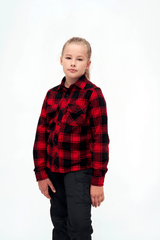 Camasa In Carouri Long Sleeve Red/Black Checkered Copii Brandit - Aventura si Confort