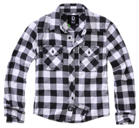 Camasa In Carouri Long Sleeve White/Black Checkered Copii Brandit - Versatilitate Zilnica