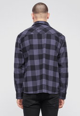 Camasa In Carouri Motörhead Long Sleeve Black/Grey Gingham Brandit - Stil Rebel Autentic