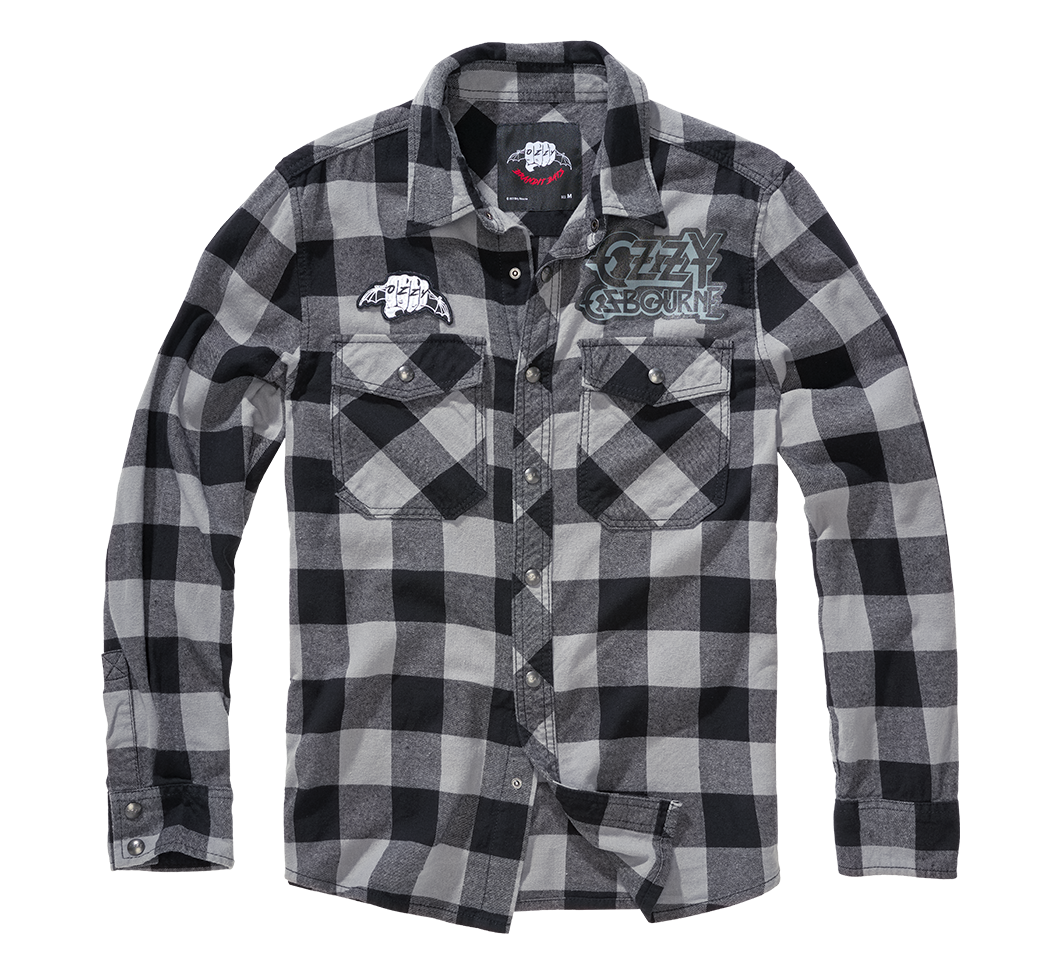 Camasa In Carouri Ozzy Long Sleeve Black/Charcoal Checkered Brandit - Stil Durabil