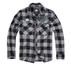 Camasa In Carouri Ozzy Long Sleeve Black/Charcoal Checkered Brandit - Stil Durabil