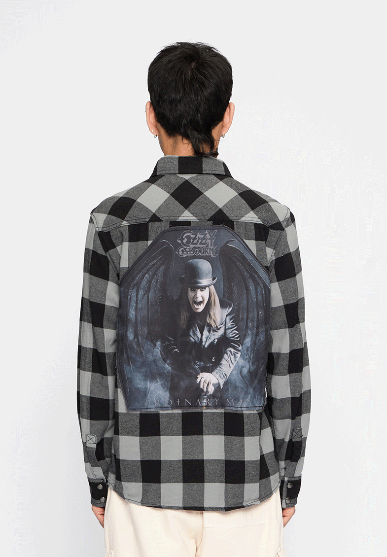 Camasa In Carouri Ozzy Long Sleeve Black/Charcoal Checkered Brandit - Stil Durabil