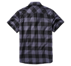 Camasa In Carouri Short Sleeve Black/Grey Gingham Brandit - Confort Lejer