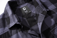 Camasa In Carouri Short Sleeve Black/Grey Gingham Brandit - Confort Lejer