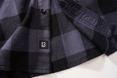 Camasa In Carouri Short Sleeve Black/Grey Gingham Brandit - Confort Lejer