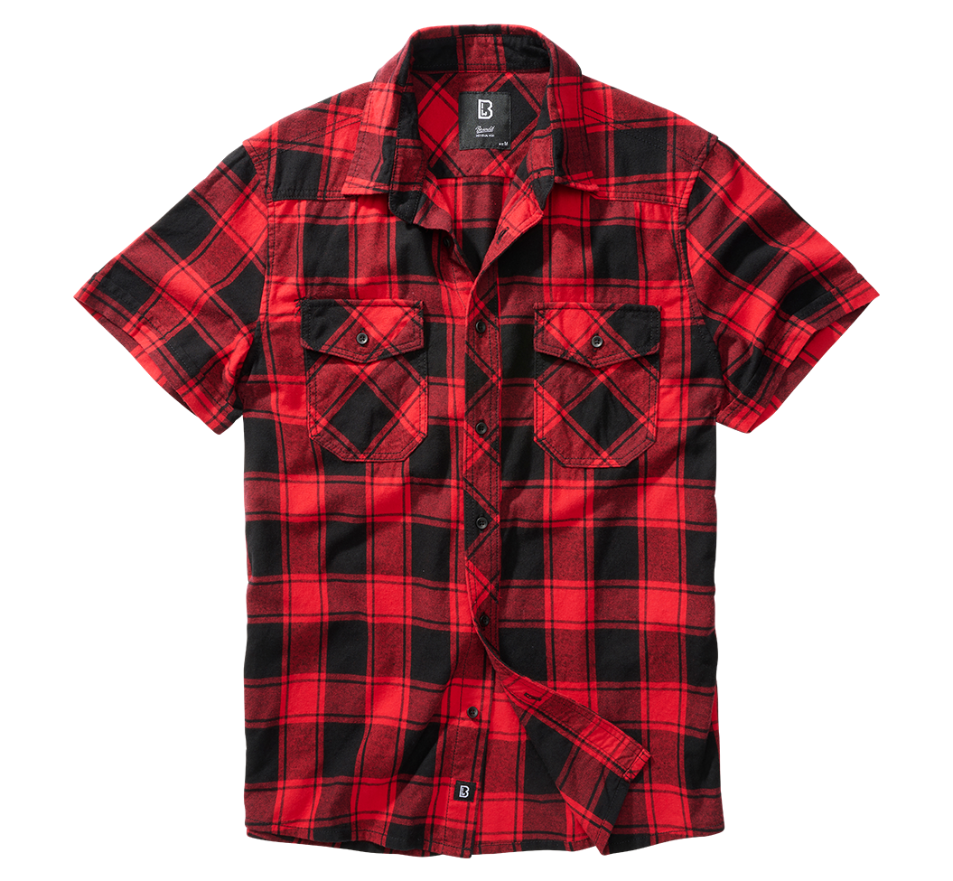 Camasa In Carouri Short Sleeve Red/Black Checkered Brandit - Confort Zilnic