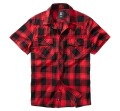 Camasa In Carouri Short Sleeve Red/Black Checkered Brandit - Confort Zilnic