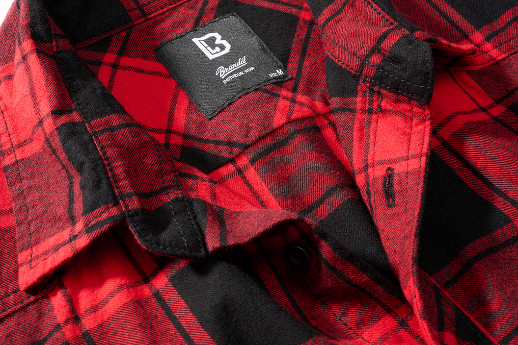 Camasa In Carouri Short Sleeve Red/Black Checkered Brandit - Confort Zilnic