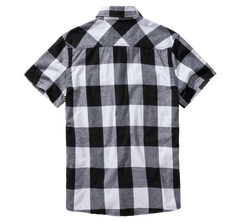 Camasa In Carouri Short Sleeve White/Black Checkered Brandit - Confort Zilnic