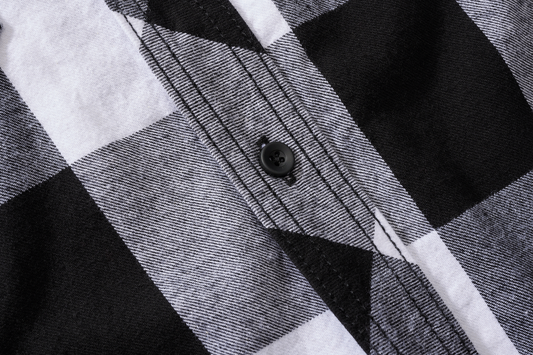 Camasa In Carouri Short Sleeve White/Black Checkered Brandit - Confort Zilnic