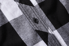 Camasa In Carouri Short Sleeve White/Black Checkered Brandit - Confort Zilnic