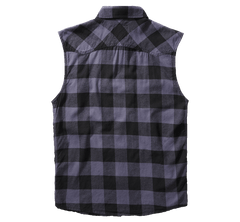 Camasa In Carouri Sleeveless Black/Grey Gingham Brandit - Stil Urban Activ