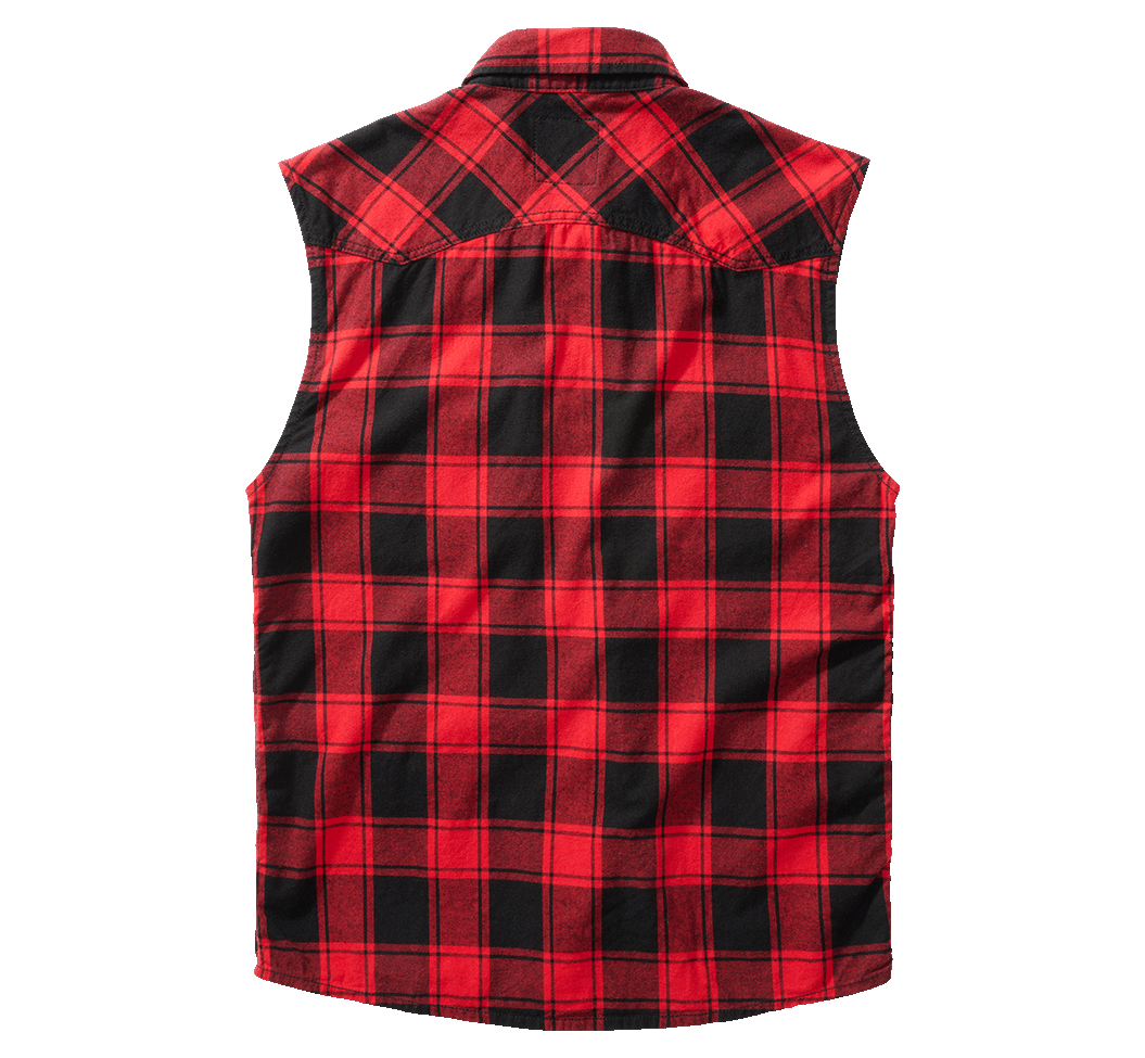 Camasa In Carouri Sleeveless Red/Black Checkered Brandit - Libertate de Miscare
