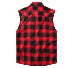 Camasa In Carouri Sleeveless Red/Black Checkered Brandit - Libertate de Miscare