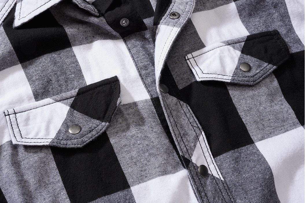 Camasa In Carouri Sleeveless White/Black Checkered Brandit - Stil Versatil Urban