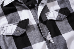 Camasa In Carouri Sleeveless White/Black Checkered Brandit - Stil Versatil Urban