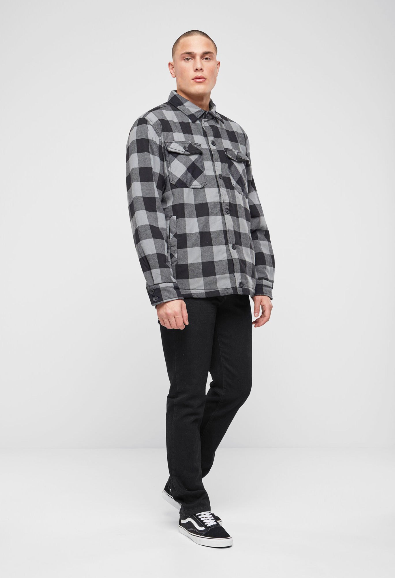 Camasa Lumber Black/Charcoal Brandit - Caldura si Stil Autentic