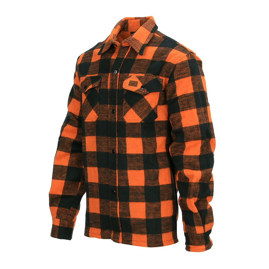 Cămașă Lumberjack Groasă Negru/Portocaliu Tactical - Căldură și Rezistență Autentică