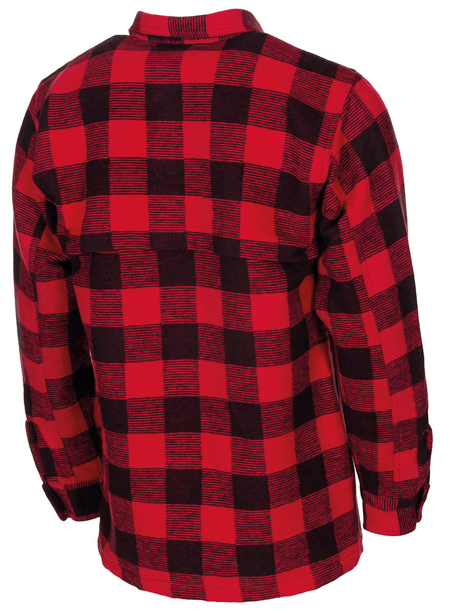 Cămașă Mânecă Lungă Flanel Carouri Roșu-Negru FoxOutdoor - Gros, Tip Jachetă