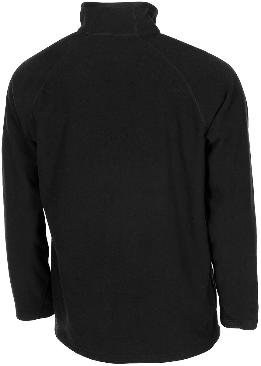 Cămașă Mânecă Lungă Troyer Microfleece Negru MFH - 200 g/m², 100% Poliester