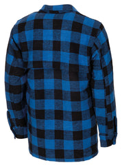 Cămașă Pădurar în Carouri Albastru-Negru FoxOutdoor - Flanel Gros, 4 Buzunare