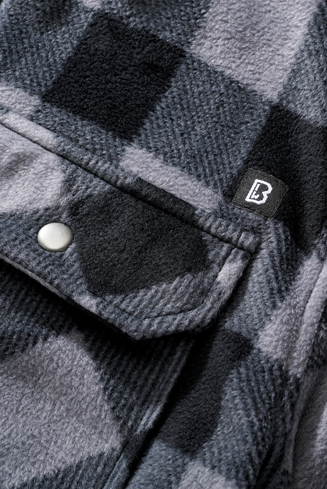 Camasa Polar Jeff Long Sleeve Black/Grey Brandit - Caldura si Mobilitate