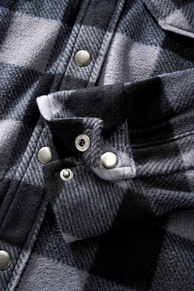 Camasa Polar Jeff Long Sleeve Black/Grey Brandit - Caldura si Mobilitate