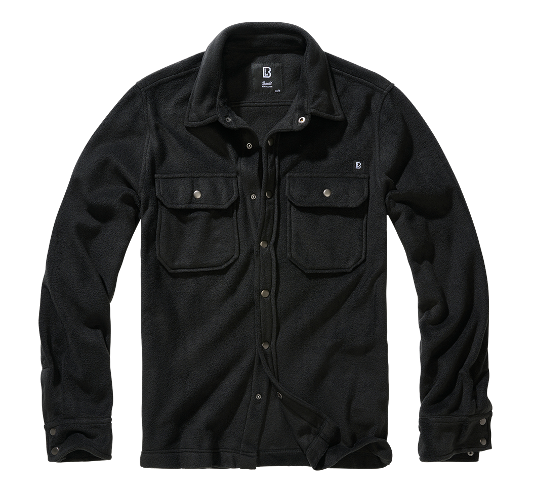 Camasa Polar Jeff Long Sleeve Negru Brandit - Caldura Optima