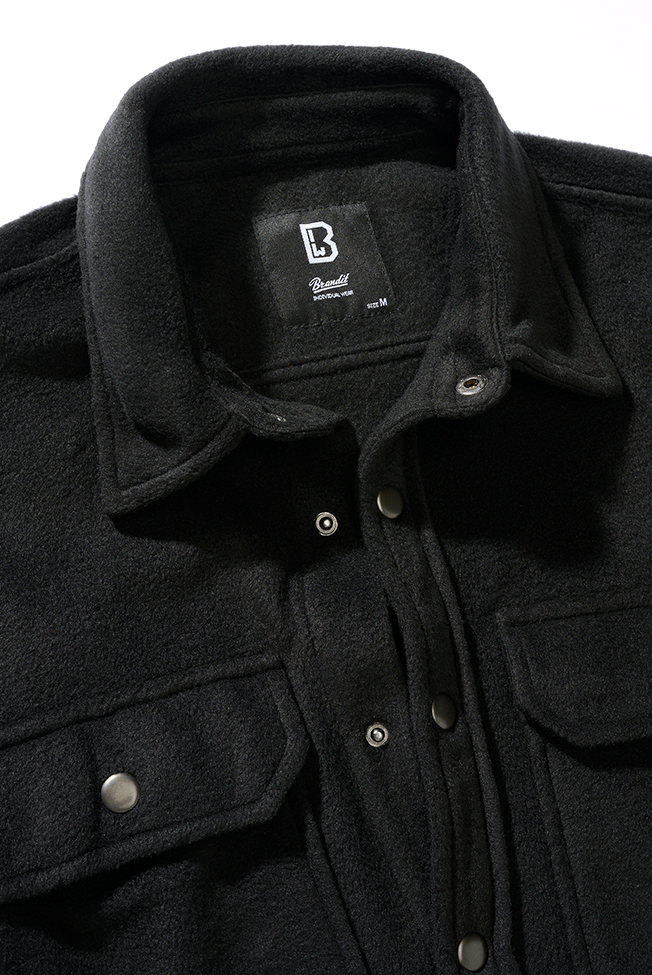 Camasa Polar Jeff Long Sleeve Negru Brandit - Caldura Optima