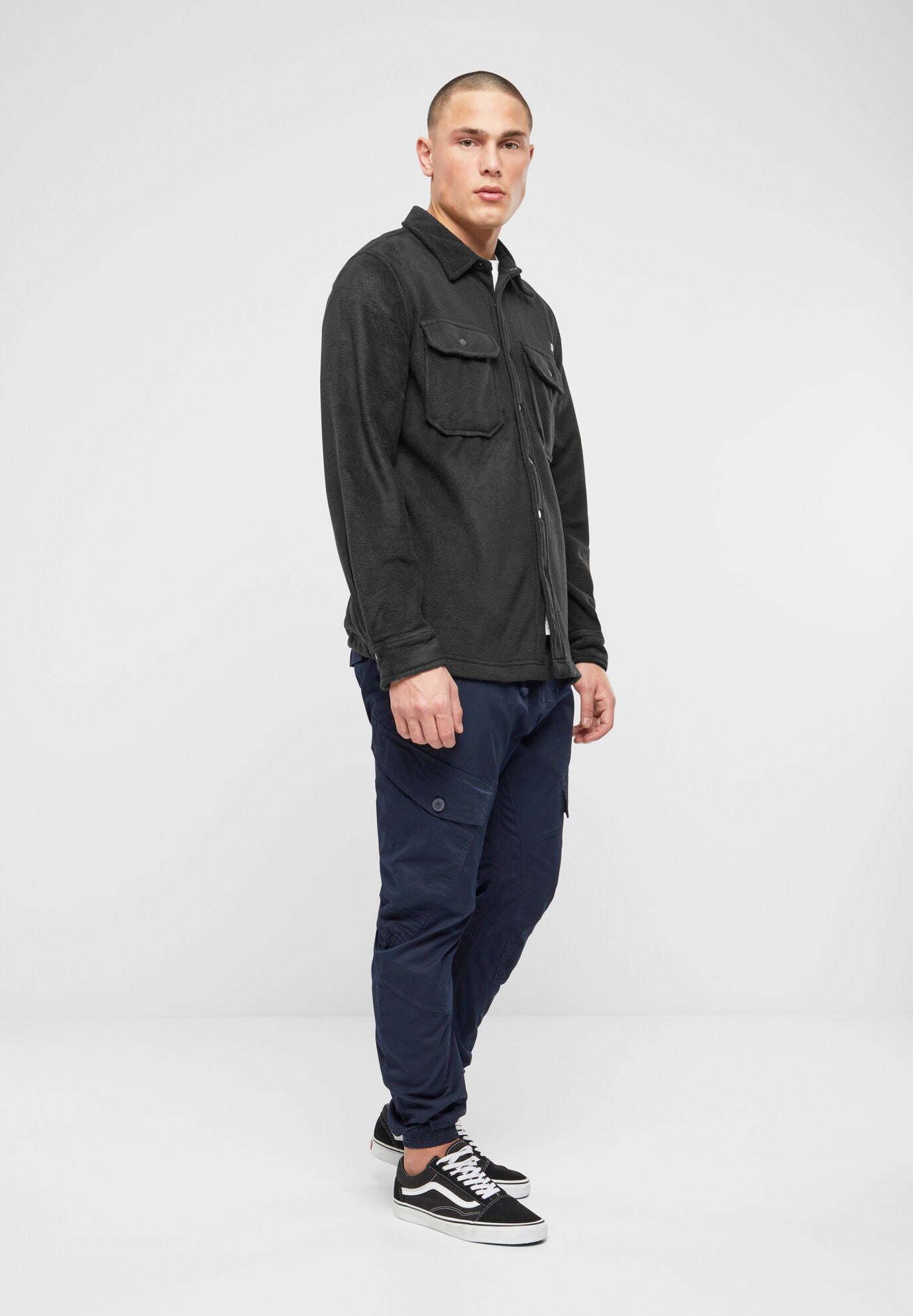Camasa Polar Jeff Long Sleeve Negru Brandit - Caldura Optima