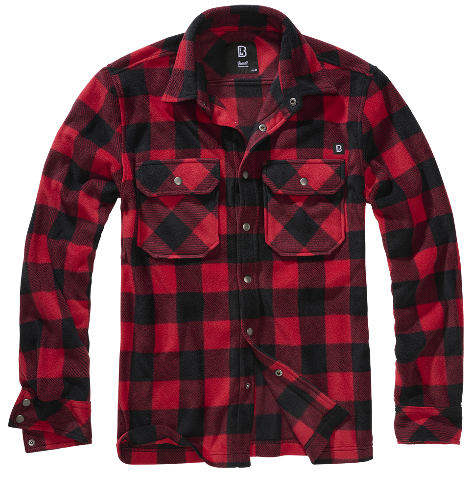 Camasa Polar Jeff Long Sleeve Red/Black Checkered Brandit - Caldura si Confort