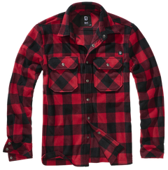 Camasa Polar Jeff Long Sleeve Red/Black Checkered Brandit - Caldura si Confort