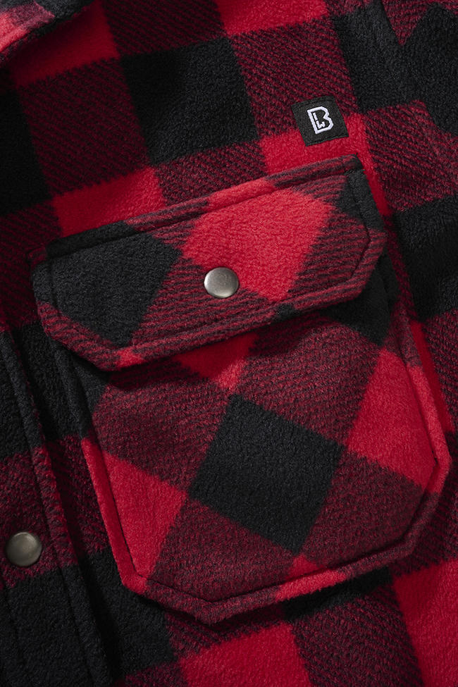 Camasa Polar Jeff Long Sleeve Red/Black Checkered Brandit - Caldura si Confort