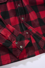 Camasa Polar Jeff Long Sleeve Red/Black Checkered Brandit - Caldura si Confort
