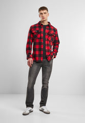 Camasa Polar Jeff Long Sleeve Red/Black Checkered Brandit - Caldura si Confort