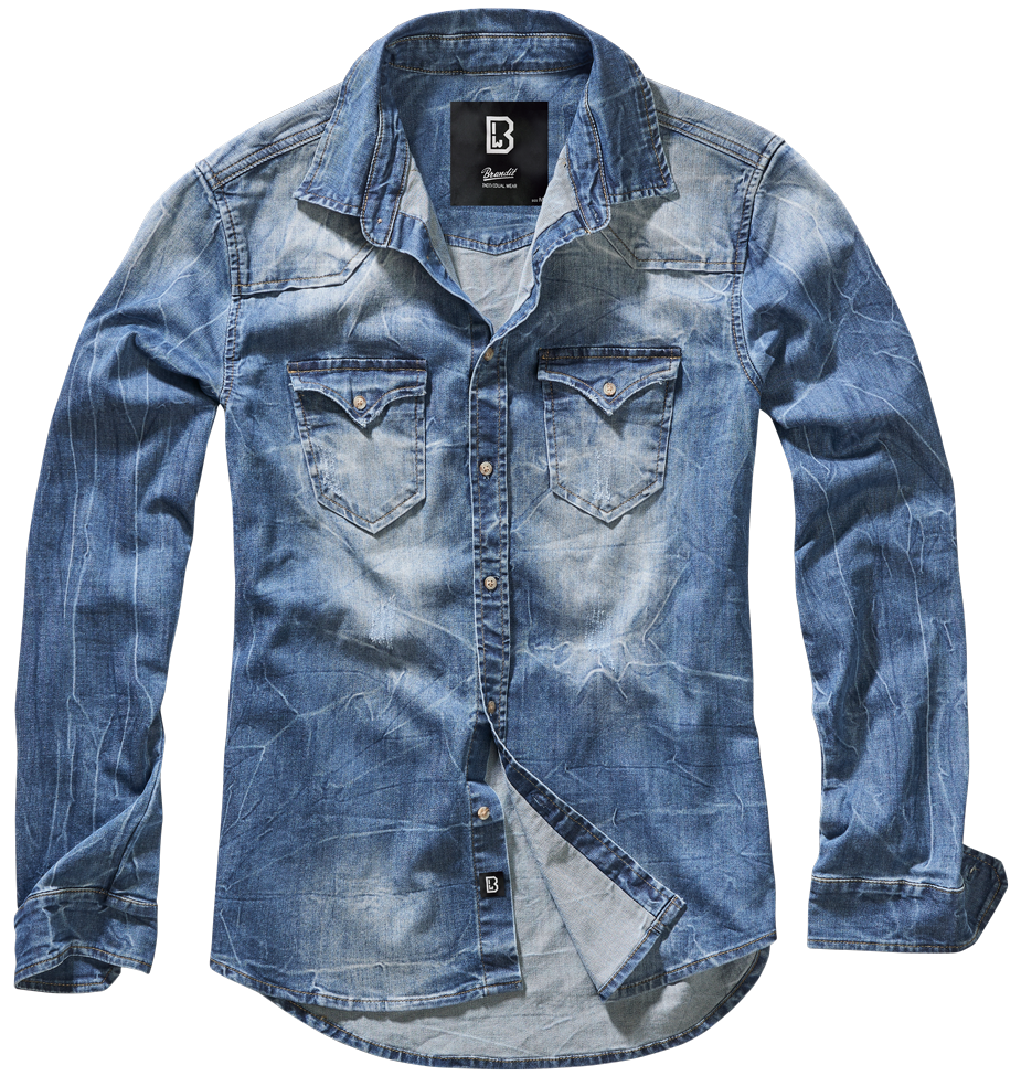 Camasa Riley Denim Long Sleeve Denim Blue Brandit - Versatilitate Zilnica
