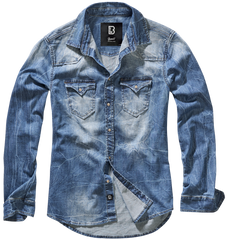 Camasa Riley Denim Long Sleeve Denim Blue Brandit - Versatilitate Zilnica