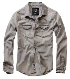 Camasa Riley Denim Long Sleeve Grey Denim Brandit - Stil si Rezistenta