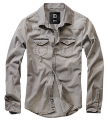 Camasa Riley Denim Long Sleeve Grey Denim Brandit - Stil si Rezistenta