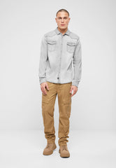 Camasa Riley Denim Long Sleeve Grey Denim Brandit - Stil si Rezistenta
